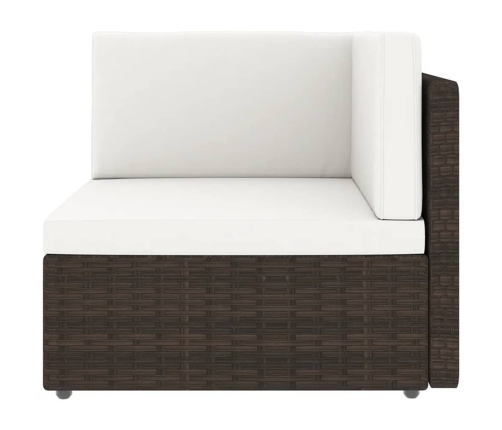 11-Daļīgs Dārza Atpūtas Mēbeļu Komplekts, Brūna Pe Rotangpalma Vidaxl