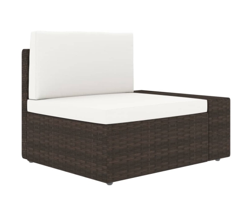 11-Daļīgs Dārza Atpūtas Mēbeļu Komplekts, Brūna Pe Rotangpalma Vidaxl