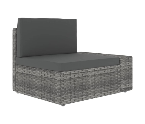 12-Daļīgs Dārza Atpūtas Mēbeļu Komplekts, Pelēka Pe Rotangpalma Vidaxl