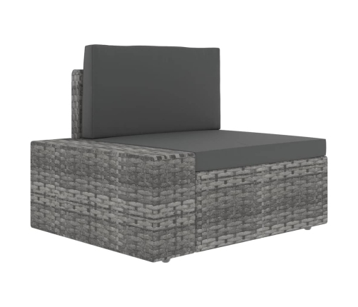 12-Daļīgs Dārza Atpūtas Mēbeļu Komplekts, Pelēka Pe Rotangpalma Vidaxl