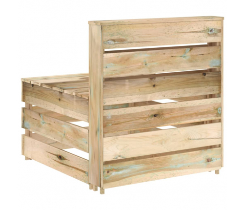 vidaXL vidējais dārza palešu dīvāns, impregnēts priedes koks