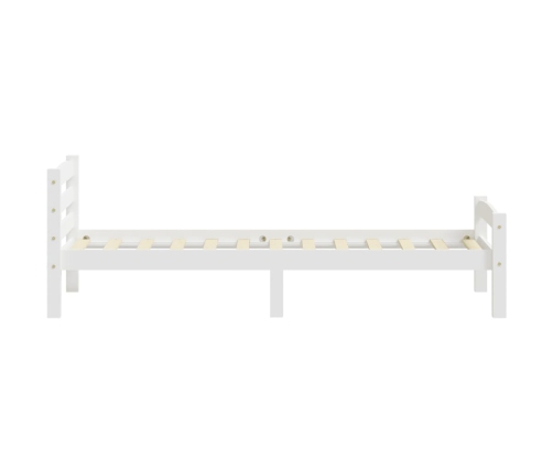 vidaXL gultas rāmis, balts, priedes masīvkoks, 90x200 cm