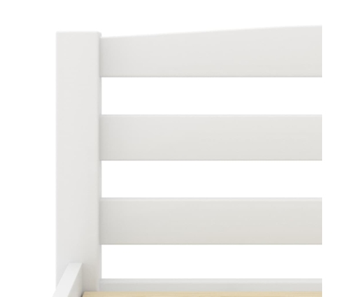 vidaXL gultas rāmis, balts, priedes masīvkoks, 90x200 cm