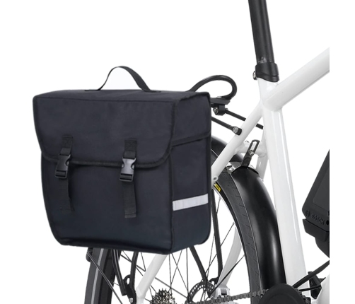 vidaXL velosipēda soma bagāžniekam, ūdensdroša, 21 L, melna
