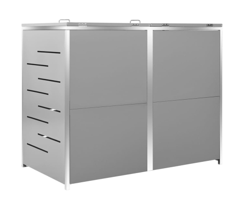 vidaXL 2-daļīga nojume atkritumu konteineram,138x77,5x112,5cm, tērauds