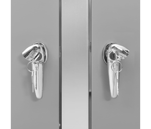 vidaXL 3-daļīga nojume atkritumu tvertnēm, 207x77,5x112,5 cm, tērauds