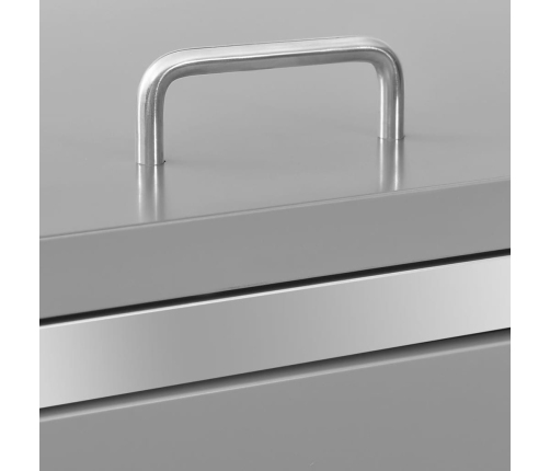 vidaXL 3-daļīga nojume atkritumu tvertnēm, 207x77,5x112,5 cm, tērauds