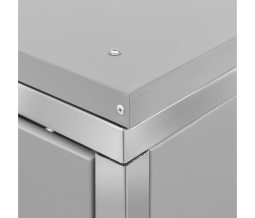 vidaXL 3-daļīga nojume atkritumu tvertnēm, 207x77,5x112,5 cm, tērauds