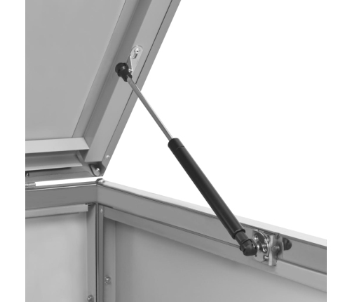 vidaXL 3-daļīga nojume atkritumu tvertnēm, 207x77,5x112,5 cm, tērauds