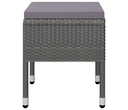 vidaXL 11-daļīgs dārza mēbeļu komplekts, pelēks