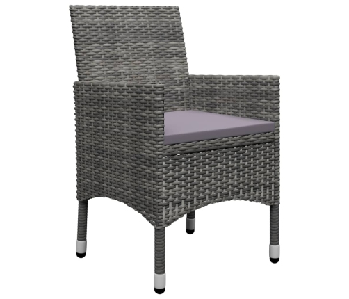 vidaXL 11-daļīgs dārza mēbeļu komplekts, pelēks