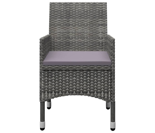 vidaXL 11-daļīgs dārza mēbeļu komplekts, pelēks