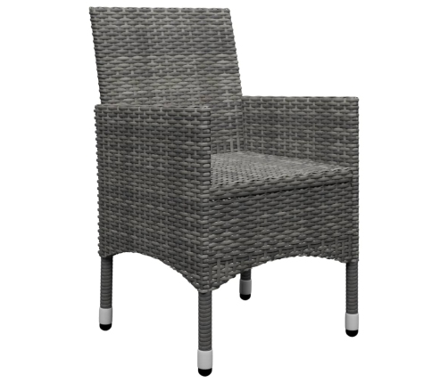 vidaXL 11-daļīgs dārza mēbeļu komplekts, pelēks