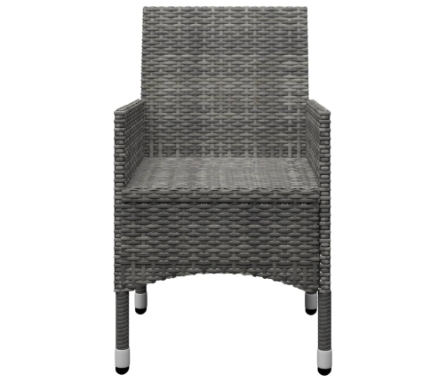 vidaXL 11-daļīgs dārza mēbeļu komplekts, pelēks