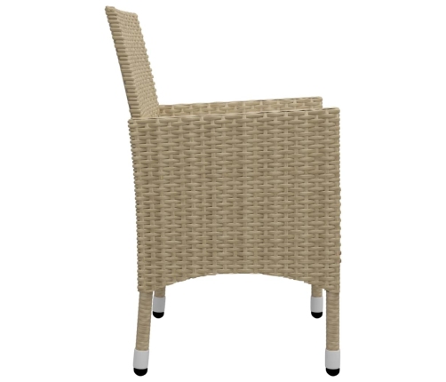 11-Daļīgs Dārza Mēbeļu Komplekts, Bēšs Vidaxl