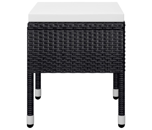 vidaXL 11-daļīgs dārza mēbeļu komplekts, melns