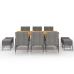 vidaXL 11-daļīgs dārza mēbeļu komplekts, pelēks