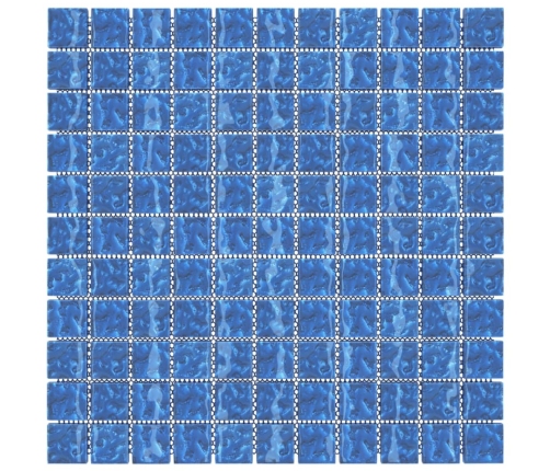 vidaXL mozaīkas flīzes, 11 gab., zilas, 30x30 cm, stikls