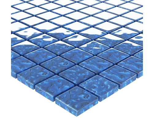 vidaXL mozaīkas flīzes, 11 gab., zilas, 30x30 cm, stikls