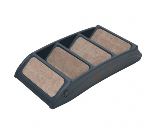 vidaXL 4 pakāpienu suņu kāpnes, saliekamas, tumši pelēkas