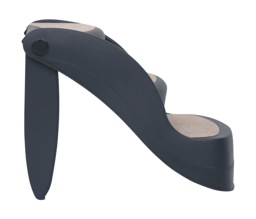 vidaXL 3 pakāpienu suņu kāpnes, saliekamas, tumši pelēkas