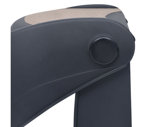 vidaXL 3 pakāpienu suņu kāpnes, saliekamas, tumši pelēkas