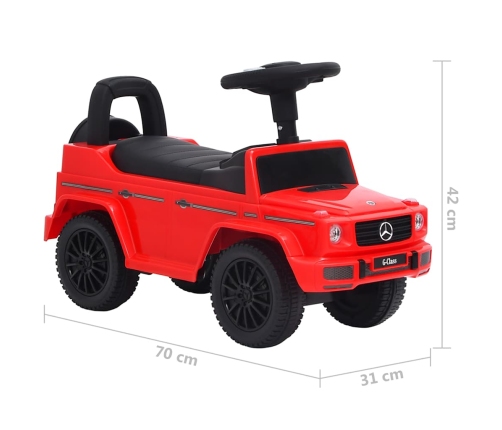 vidaXL stumjams rotaļu auto, Mercedes-Benz G63, sarkans