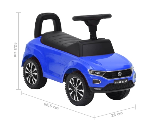 vidaXL stumjams rotaļu auto, Volkswagen T-Roc, zils