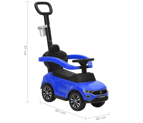 vidaXL stumjams rotaļu auto, Volkswagen T-Roc, zils