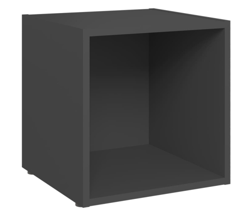 vidaXL TV plaukti, 2 gab., pelēki, 37x35x37 cm, inženierijas koks