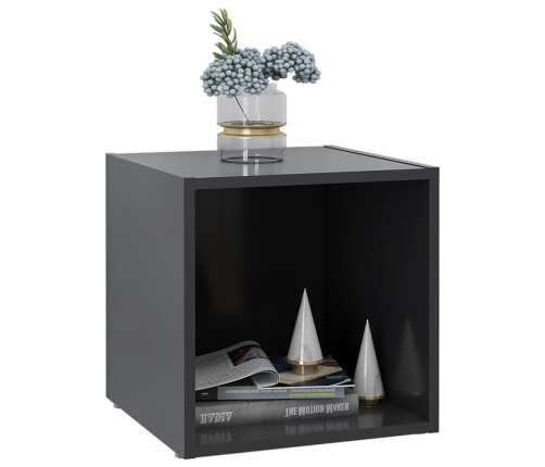 vidaXL TV plaukti, 2 gab., pelēki, 37x35x37 cm, inženierijas koks