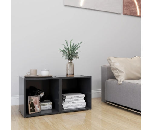 vidaXL TV plaukti, 2 gab., pelēki, 37x35x37 cm, inženierijas koks