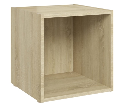 vidaXL TV plaukti, 2 gab., ozolkoka, 37x35x37 cm, inženierijas koks
