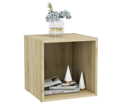 vidaXL TV plaukti, 2 gab., ozolkoka, 37x35x37 cm, inženierijas koks