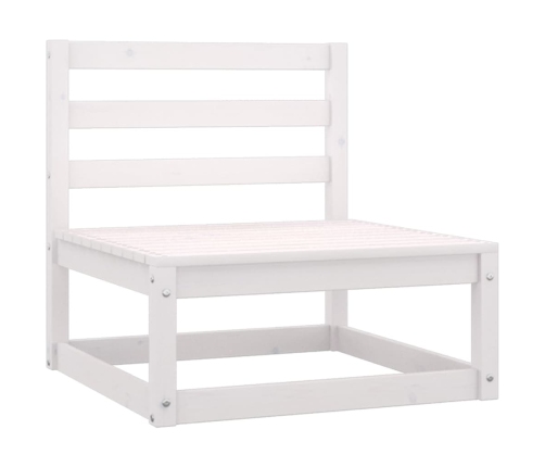 vidaXL vidējie dārza dīvāni, 2 gab., balts priedes masīvkoks