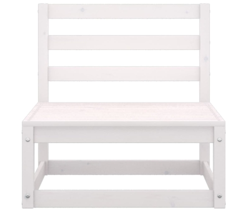 vidaXL vidējie dārza dīvāni, 2 gab., balts priedes masīvkoks