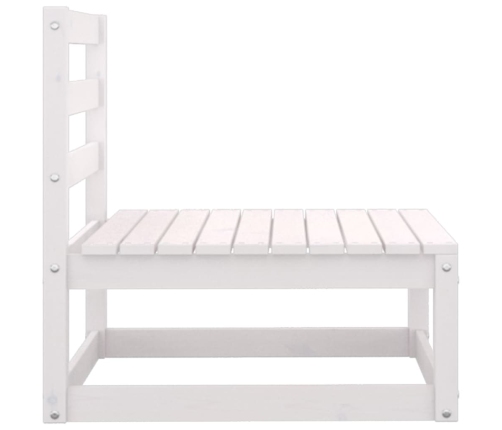 vidaXL vidējie dārza dīvāni, 2 gab., balts priedes masīvkoks