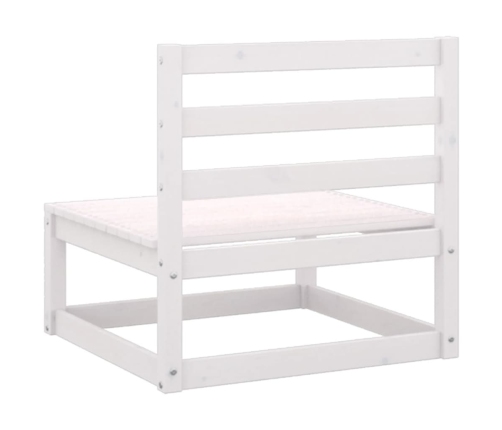 vidaXL vidējie dārza dīvāni, 2 gab., balts priedes masīvkoks