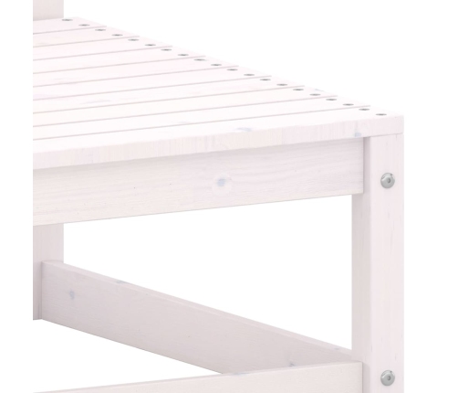 vidaXL vidējie dārza dīvāni, 2 gab., balts priedes masīvkoks