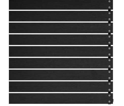 vidaXL vidējie dārza dīvāni, 3 gab., melns priedes masīvkoks