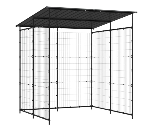 vidaXL velosipēdu novietne, 190x190x222 cm, tērauds, melna