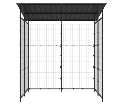 vidaXL velosipēdu novietne, 190x190x222 cm, tērauds, melna