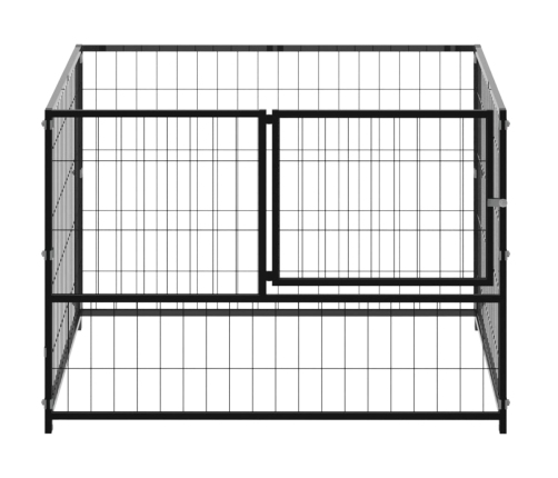 vidaXL suņu voljērs, melns, 100x100x70 cm, tērauds
