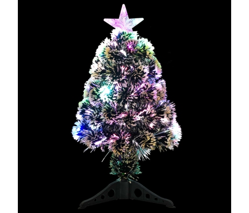 Izgaismota Ziemassvētku Egle, 64 Cm, Optiskā Šķiedra Vidaxl