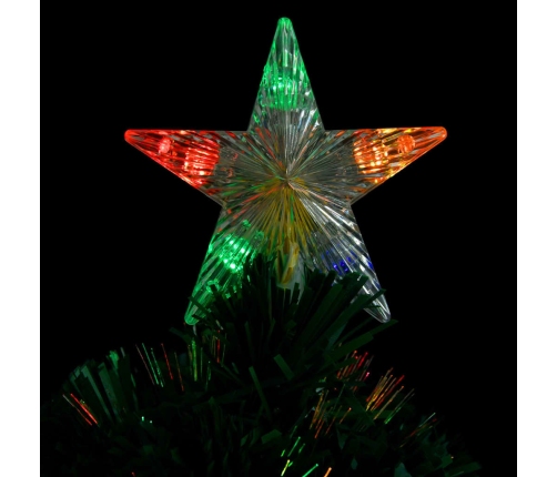 vidaXL izgaismota Ziemassvētku egle ar statīvu, 64 cm, optiskā šķiedra