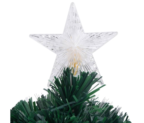 vidaXL izgaismota Ziemassvētku egle ar statīvu, 64 cm, optiskā šķiedra