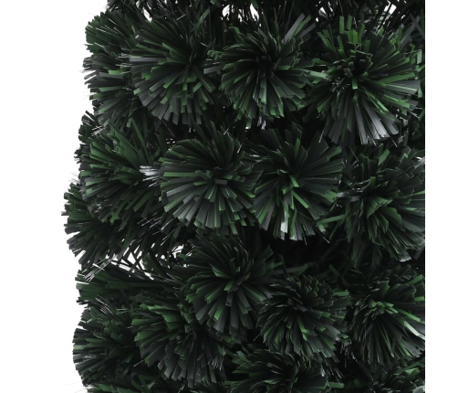 vidaXL Ziemassvētku egle ar statīvu, šaura, 180 cm, optiskā šķiedra