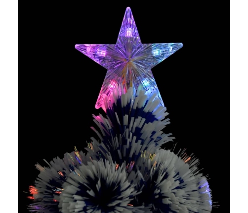 vidaXL izgaismota Ziemassvētku egle, 180 cm, optiskā šķiedra