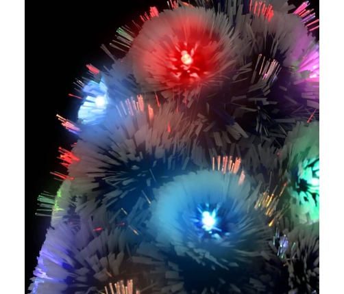 vidaXL izgaismota Ziemassvētku egle, 240 cm, optiskā šķiedra