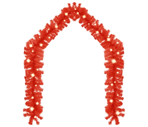 vidaXL Ziemassvētku vītne ar LED lampiņām, 5 m, sarkana